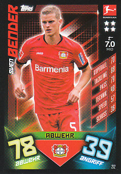Sven Bender Bayer 04 Leverkusen 2019/20 Topps MA Bundesliga #212